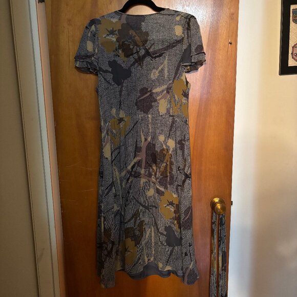 Anthropologie Maeve Autumn Colors Draped Dress Size 12 - Picture 2 of 12